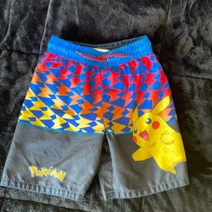 Boys swim trunks size small, Pokémon multicolored